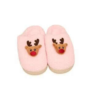 NEW BARI LYNN girl's reindeer slippers in pink